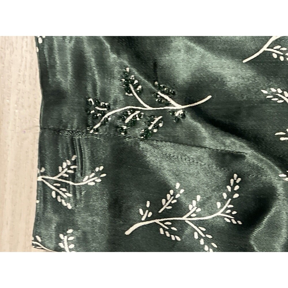 Vintage Oilily Green Skirt Medium Cottage Retro Embroidered Floral Y2K Boho M - Picture 14 of 15